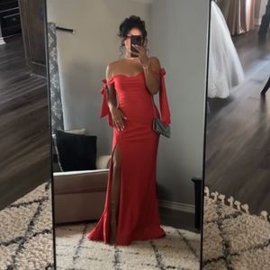 Red formal dress